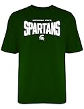 NCAA Michigan State Spartans OVBチームカラー半袖Tシャツ、ミディアム、グリーン