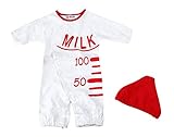 AvaCostumeベイビーズ牛乳瓶スタイルロンパース服クライム、長袖 18M