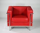 ル・コルビジェ LC2 1P シングルソファ 本革 レッド