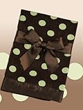 Brown Polka Dot Snuggle Blanket with Kiwi Dots by Bearington by Bearington [並行輸入品]