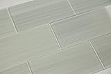 ニュートラルライトグレー、手描きガラスタイル。Perfect for Kitchens and Bathrooms。 Sample グレー HPT-NGR1-Sample