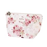 (White) - Makalon Portable Travel Cosmetic Bag Makeup Case Pouch Toiletry Wash Organiser (White)