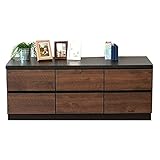 ルキス ローチェスト 幅120cm 2段 (ブラウン)