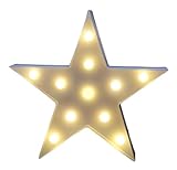 Stork Corp ベッドランプ 星型 LED ナイトライト イルミネーションライト 寝室ライト 電池式 お祝い 飾り付け (ホワイト)