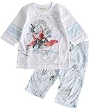 【あるこんたるこん】ルームウェア ロボッター ベビー キッズ 男の子 7分袖 シャツ パジャマ ハーフパンツ (90)