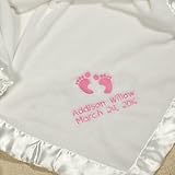 Embroidered Baby Girl Fleece Blanket by GiftsForYouNow