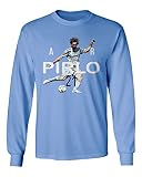New York City Air Pirloサッカーメンズ長袖Tシャツ L