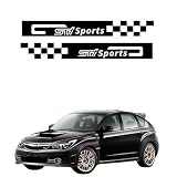AWX STI 車のステッカー 車用デカール 車 ロゴ ステッカー/エンブレム/シール 専用 車体装飾デカール 防水 耐熱 傷を隠す 外観を向上させる カッコいい 防水性能2枚 (黒, スバル STI) [並行輸入品]