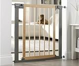 Lindam Sure Shut Deco Safety Gate - Natural Wood & Silver Metal by Lindam [並行輸入品]