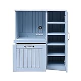 JKプラン フレンチカントリー家具 キッチンカウンター 幅75 フレンチスタイル ブルー FFC-0005-BL