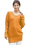 Sweet Mommy オーガニックコットン100％ ふっくらニット ざっくり片畦編み リブ袖ドルマン 赤ちゃんの肌にも安心 授乳 セーター トップス 授乳服 / マタニティウェア L マスタード