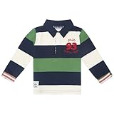JoJo Maman Bebeジョジョママンベベ(イギリス)/Multi Stripe Rugby Top マルチストライプラグビートップ/12-18m (84cm)/グリーンマルチストライプ/B87