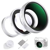 NEEWER 49mm 0.75X広角&1.4Xマクロレンズ X100シリーズカメラ用 HD 2in1レンズ 49mmアダプターリング付き コンパチブル Fujifilm X100 X100S X100F X100T X100V X100VIカメラ (シルバーフレーム) LS-47
