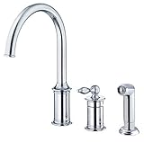 Danze D409010 Prince Single Handle Kitchen Faucet with Side Spray, Chrome [並行輸入品]