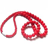 Silicone Teething Necklace - by Modern Ohana - BPA Free, Silicone Jewelry for Mom and Baby [Round Be