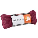スフローム(s-flowme) パラコード 7芯 4mm x 30m 耐荷重 250kg クラフト テントロープ アクセサリー ブレスレッド アウトドア キャンプ テント タープ 用固定用紐 ガイロープ ロープ A20 バイオレット