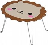 可愛い！使いやすい！子ども喜ぶアニマルミニテーブル（サイズ：W34×D30×H19.5cm/アニマル/簡単/使いやすい/キッズ/便利/テーブル/机/かわいい/カジュアル/折り畳み/ライオン/新生活/1人暮らし/ /