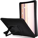 Dtab d-41A ケース Docomo Dtab d-41A カバー Sharp SH-T01 ケース NTT Docomo Dtab d-41A 10.1インチケース Pokaas シリコンケース タブレットケース ソフトシリコーン TPUケース 四隅加工保護 スタンド機能付き 水洗可能 ペン収納可能 擦り傷防止 耐衝撃 軽量 柔らかい 全面保護 (ブラック, Dtab d-41A)
