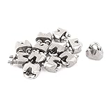 TOOGOO 2mm 1/16インチのステンレススチールワイヤーロープクランプファスナー　12件