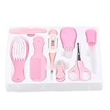 ネイルケア 8点セット ベビーレーベル ネイルケアセット 赤ちゃん爪切りセット キッズ 爪切り 爪やすり ハサミ ピンセット 8点セット (ピンク)