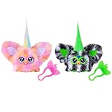 【Amazon.co.jp限定】ハズブロ(HASBRO) ファービー ファーブレッツ フィアース & ファビュラス メィメィ&グリーニィミーニィ 2 パック 電子ぬいぐるみ 45種類以上の音 電動ぬいぐるみ 男の子と女の子向け 対象年齢6才以上 グリーン/ブラック & ピンク/ホワイト G0397 正規品 新型