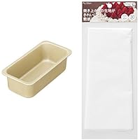 【セット買い】貝印×COOKPAD 熱伝導効果で、焼き上がりに差がつく アルミフッ素加工のパウンドケーキ型 17cm DL-8048 + ケーキ 敷紙 33×37cm