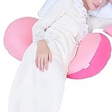 Nunubee ピンク U型妊婦枕 妊婦抱き枕　授乳クッション U型ビッグサイズ 多機能 ハグピロー 寝心地サポート枕 横寝 昼寝 トラベルクッション 母の日 82*30cm