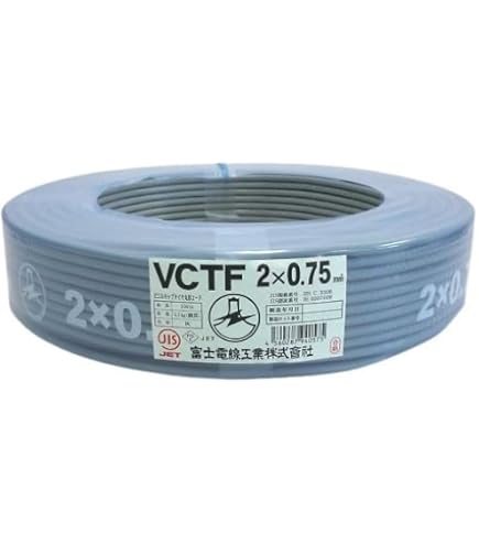 Amazon | 富士電線 VCTF ビニルキャブタイヤ丸形コード 3×0.5mm2 30m