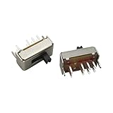 Goliton® 50X SS23D07-VG3 2P3T　トグルスイッチ　サイドスイッチ　4mm　ハンドル　シルバー