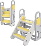 Thinkmax 踏み台 子供用 2段 ステップ台 滑り止め トイレトレーニング 知能開発 トイレ台 幼児 手洗い 洗面台 風呂台 子ども ステップスツール (ピンク)