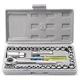 プッシュPut – 40個8インチ4インチドライブソケットセットツールキットラチェットレンチ車オートバイ – Labor固定Private Road指定Repulse Arrange Causeハード