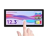 Waveshare 12.3インチ 静電容量式タッチスクリーンLCD Raspberry Pi 5/4B/3B+/3B/2B/B+/A+/Zero/Zero W/WH/Zero 2Wシリーズボード 600 Cd/M²1920×720 HDMI IPS強化ガラスパネルに対応