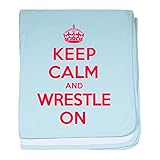 CafePress – K C Wrestle On baby blanket – スーパーソフトベビー毛布、新生児おくるみ 標準 ブルー 065574180125CD2