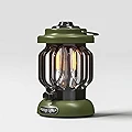 DOKICAMP LEDランタン キャンプランタン【適切輝度400LM/防水IPX4/ 無段階調光調色/実用点灯6-137時間/電球色・オレンジ切替】5000mAh 軽量 クラシック  登山 夜釣り 防災 停電 緊急 非常用 LEDランタン (グリーン)