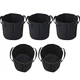 Osyareko 5個セット 植物成長鉢 プランター コンテナー ルートバッグ 植え袋 不織布ポット