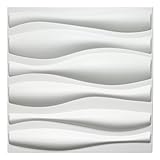 art3d 3d壁パネルの屋内壁の装飾 19.7" x 19.7" ホワイト A10002 12