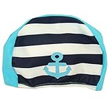 スイミングキャップ ベビー キッズ ストレッチ 水泳帽 スイムキャップ 水泳キャップ ネイビー-NB M