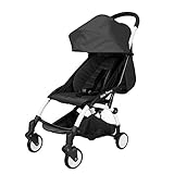 Lovelybaby スポーツ 軽量 通気性良い 買い物かご付き 折りたたみ スタンダード ベビーカー 対象0~36ヶ月 (ブラック)