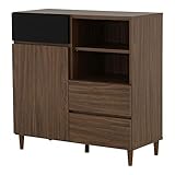 SatoSangyo キャビネット ブラウン 幅89×奥行40×高さ90cm HM90-90C BR