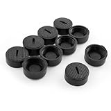 uxcell カーボンブラシホルダーキャップ　プラスチック製ブラック　炭素部品　10個