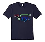 Mens Algebra Equation t-shirt Fun Math Teacher tee 2XL Navy [並行輸入品]