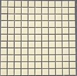 昔からのタイル　２５mm角　クリーム色 N-2【アウトレットタイル】