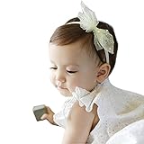 Tonsee ベビー ヘアバンド 超可愛い レース 髪飾り 写真撮影 プリンセス ヘッドバンド ヘアアクセサリー (イエロー)