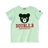 ダブルB(mikihouse) Bigフェイスプリント半袖Ｔシャツ（62-5214-789） 100cm アイスグリーン（67）