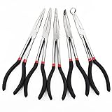 HIRAISM ラジオペンチ ロング プライヤー ペンチ 先曲がり 0度 25度 45度 90度 O型 5本セット