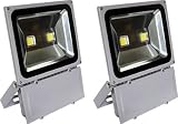 【2個セット】 100W LED 投光器 作業灯 ハロゲン1000W相当の明るさ！ 防水 防塵 AC100V 夜間作業/工事現場/野外イベントなどに