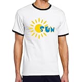 大人 半袖Tシャツ カートゥーン サン ファッション V首 着心地が良い シャツ パジャマ 普段着 Black Size M