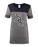 MLBシカゴホワイトソックスOversized Top With Contrast Yoke and Split Henley グレイ