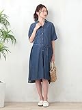 Angeliebe エンジェリーベ マタニティ ゆるシルエット シャツディガン 妊婦服 産前 産後 羽織もの M ブルー 21947 21947260