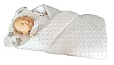 BlueberryShop MINKY with Pillow Very WARM and Cute Swaddle Wrap Blanket Sleeping Bag baby shower GIF